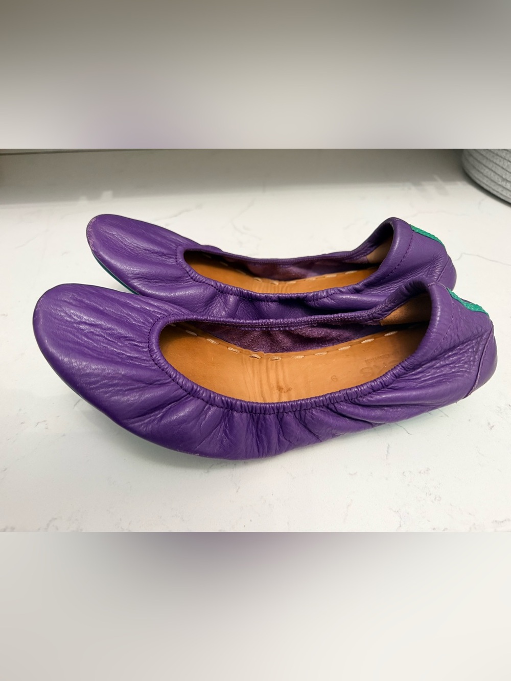 Tieks Purple Women’s Leather Ballet Flats size 9 lilac